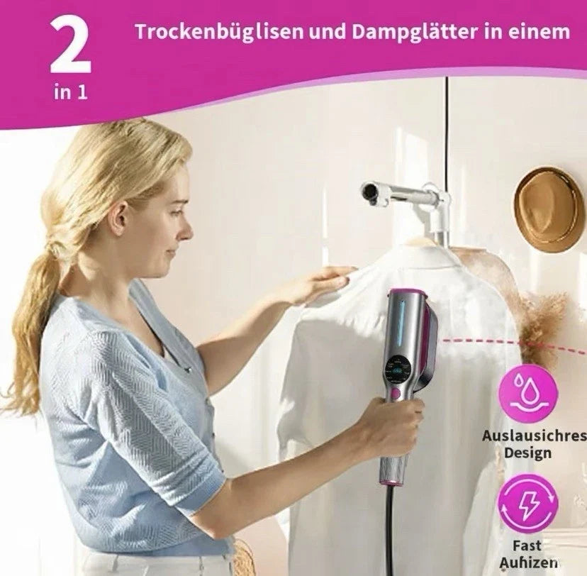 Dr.Flash 2 in 1 Dampfbügeleisen ，Tragbarer Reise-Dampfglätter, 7 Modi LED  khr.17 (41) Pr
